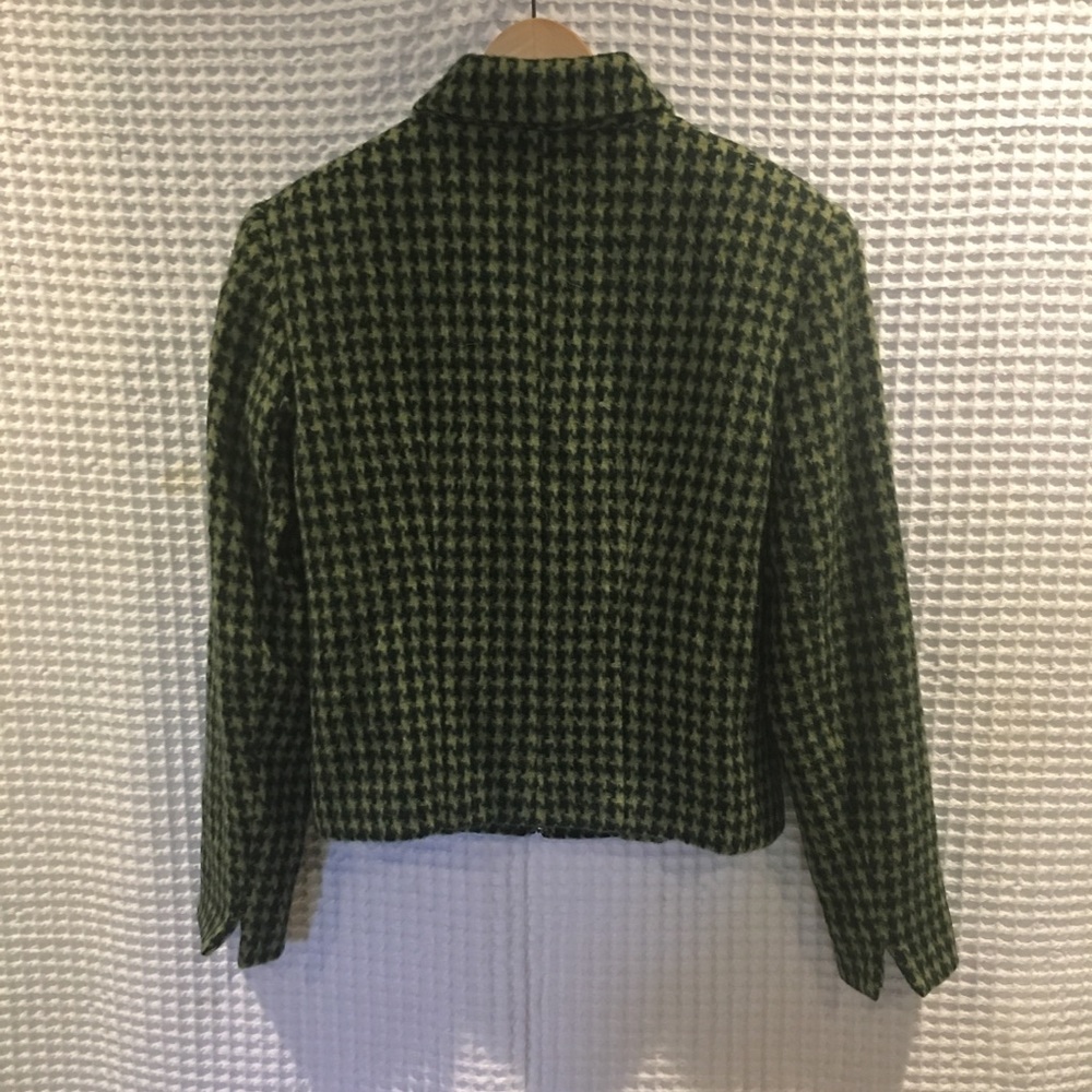 Like New houndstooth Wool blend zipper jacket - Picture 2 of 3